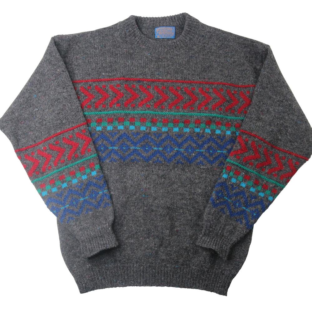 Vintage Pendleton Nordic Pattern %100 Wool Sweater - image 1